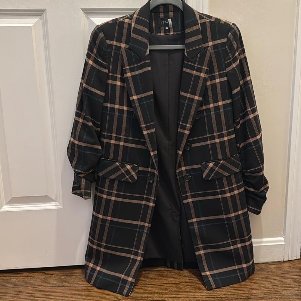 Long blazer black 1.State XS